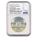 2024 Cook Islands 2 oz Silver Château de Chambord PF-70 NGC (FR)