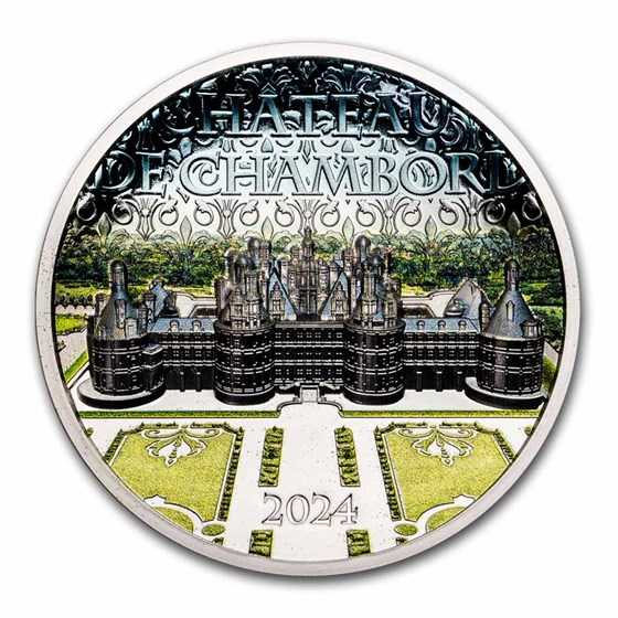 2024 Cook Islands 2 oz Silver Proof Château de Chambord 2024 Cook Islands 2 oz Silver Proof Château de Chambord
