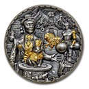 2024 Cook Islands 3 oz Silver Antique Steampunk: Carnival