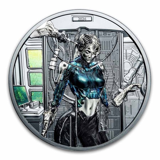2024 Cook Islands 3 oz Silver Cyber Queen; Rebirth 2024 Cook Islands 3 oz Silver Cyber Queen; Rebirth