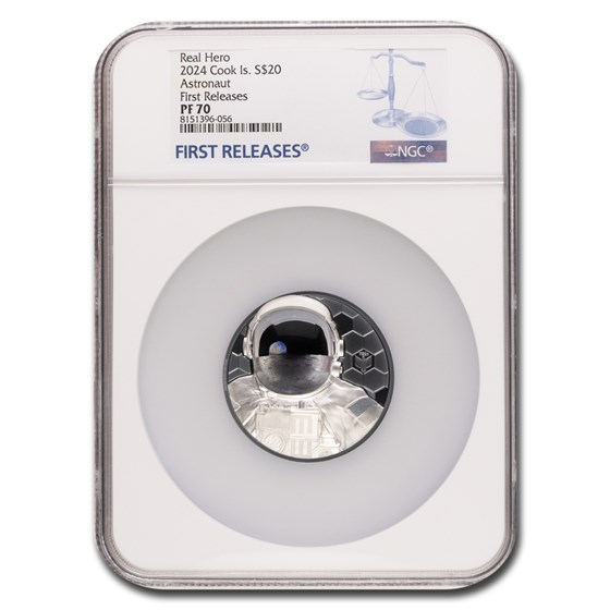 2024 Cook Islands 3 oz Silver Real Heroes: Astronaut PF-70 NGC FR 2024 Cook Islands 3 oz Silver Real Heroes: Astronaut PF-70 NGC FR