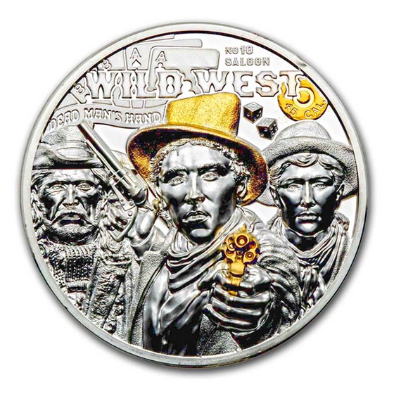 2024 Cook Islands 3 oz Silver Wild West Proof 2024 Cook Islands 3 oz Silver Wild West Proof