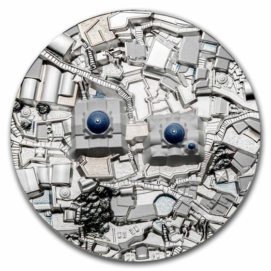 2024 Cook Islands 5 oz Silver Proof Bucket List: Santorini