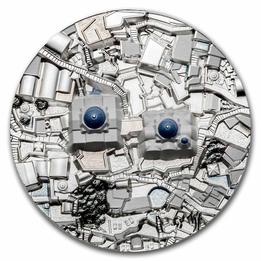 2024 Cook Islands 5 oz Silver Proof Bucket List: Santorini