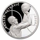 2024 Croatia 1 oz Silver Dražen Petrovic Proof (w/ Box & COA)