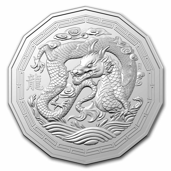 2024 Cupro-Nickel 50c Tetra-decagon Lunar Year of the Dragon 2024 Cupro-Nickel 50c Tetra-decagon Lunar Year of the Dragon