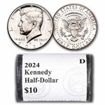 2024-D Kennedy Half Dollar 20-Coin Roll BU (Mint Wrapped Roll)