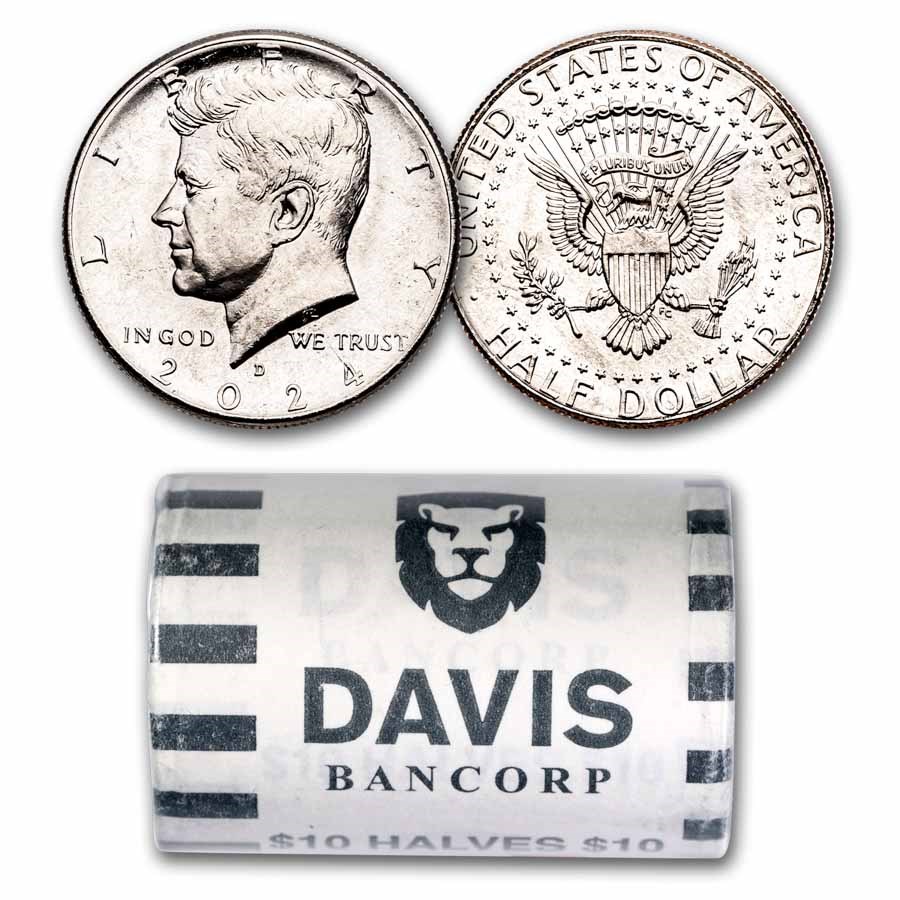 2024-D Kennedy Half Dollar 20-Coin Roll BU