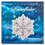 2024 Fiji 1/2 oz Silver Snowflake Coin w/ Crystals, Box & COA