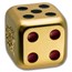 2024 Fiji 1 oz AG Gilded $1 Year of The Dragon Dice Coin Box/COA