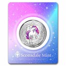 2024 Fiji 1 oz Silver 5 Cedis Pink Magical Unicorn "Veloria"