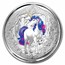 2024 Fiji 1 oz Silver Purple Magical Unicorn "Azurea"