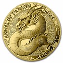 2024 France 1/4 oz Gold €50 Year of the Dragon Proof (Lunar)