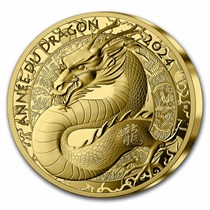Buy 2024 France 1 oz Gold €200 Year of the Dragon Proof (Lunar
