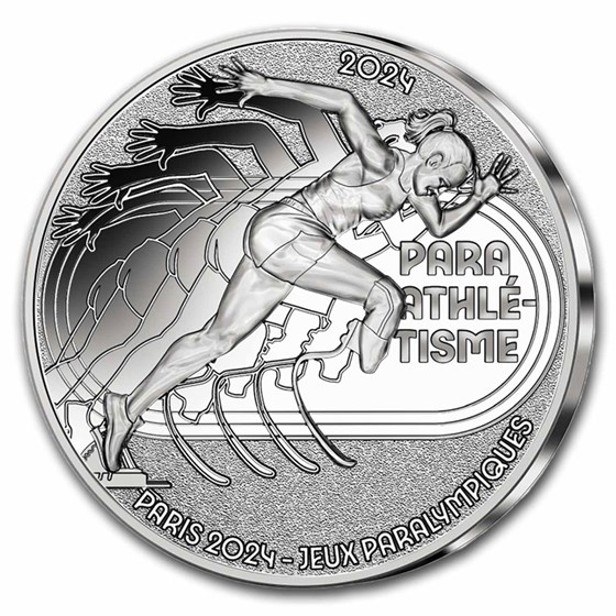 2024 France €10 Silver Paris 2024 Olympics: Para-Athletics 2024 France €10 Silver Paris 2024 Olympics: Para-Athletics