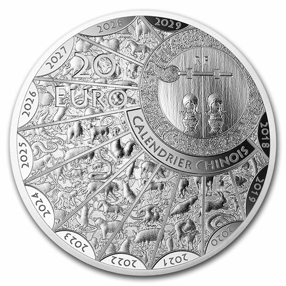 Buy 2024 France Silver €20 Year of the Dragon HR Proof (Lunar) APMEX