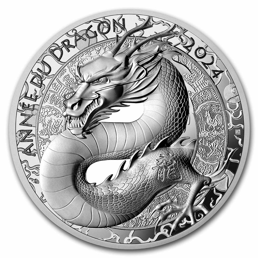 2024 France Silver €20 Year of the Dragon HR Proof (Lunar)
