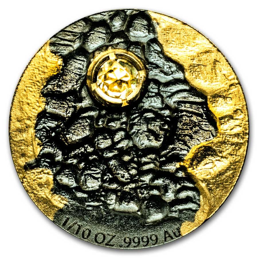2024 Gabon 1/10 oz Gold Celestial Gold Pallavin (with Box & COA)
