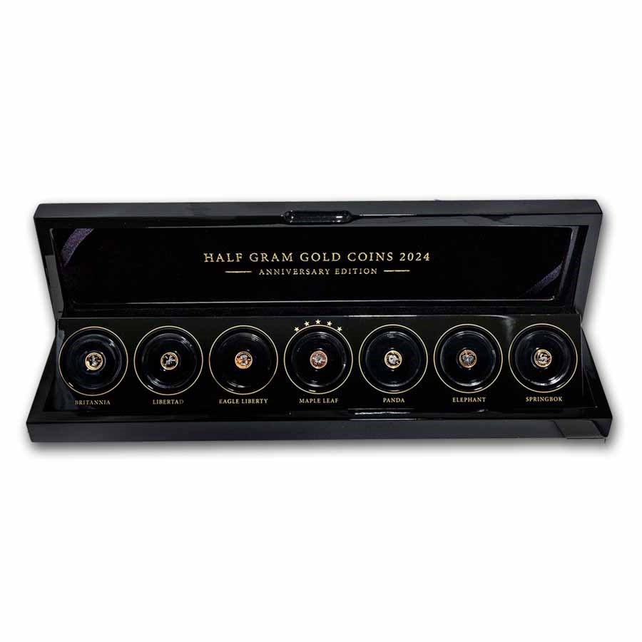 2024 Gabun Gold 7-Coin World Bullion Proof Set (with Box & COA)