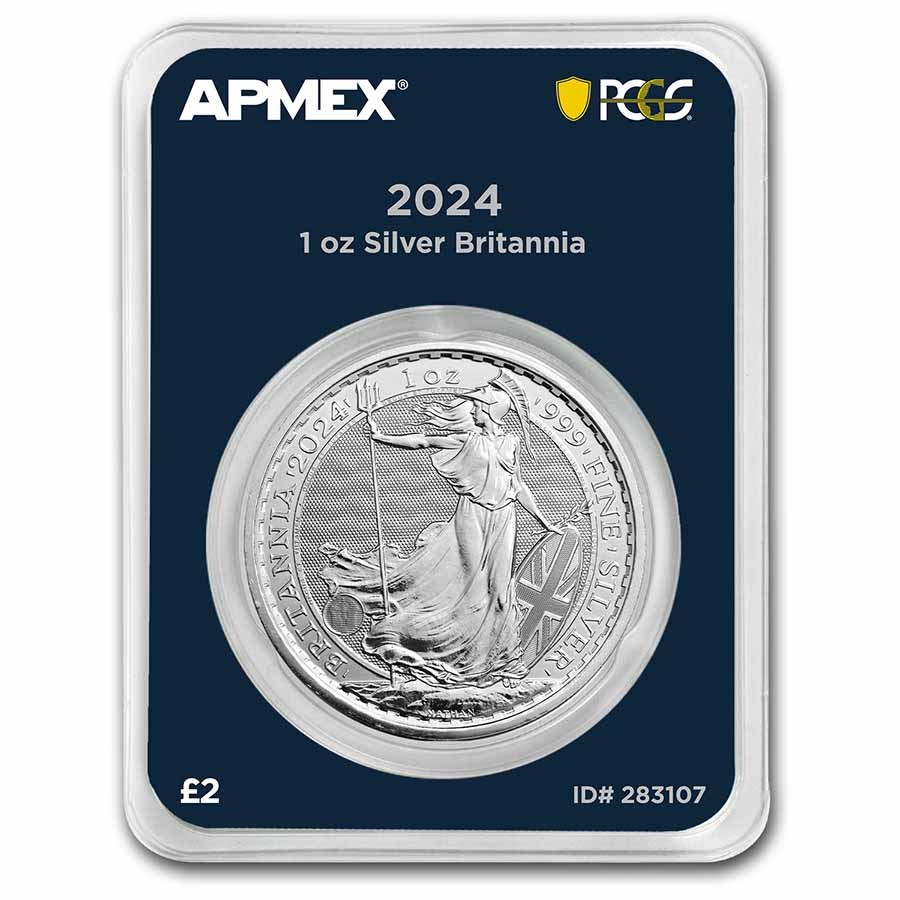 2024 GB 1 oz Silver Britannia MD® Premier + PCGS® (King Charles)