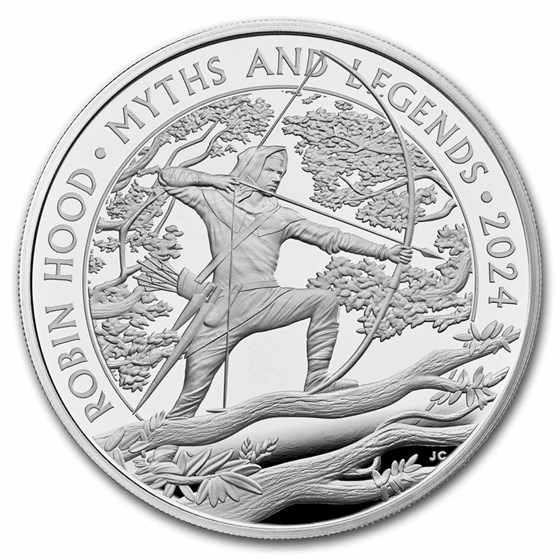 2024 GB 1 oz Silver Myths & Legends Robin Hood Prf (Box & COA) 2024 GB 1 oz Silver Myths & Legends Robin Hood Prf (Box & COA)
