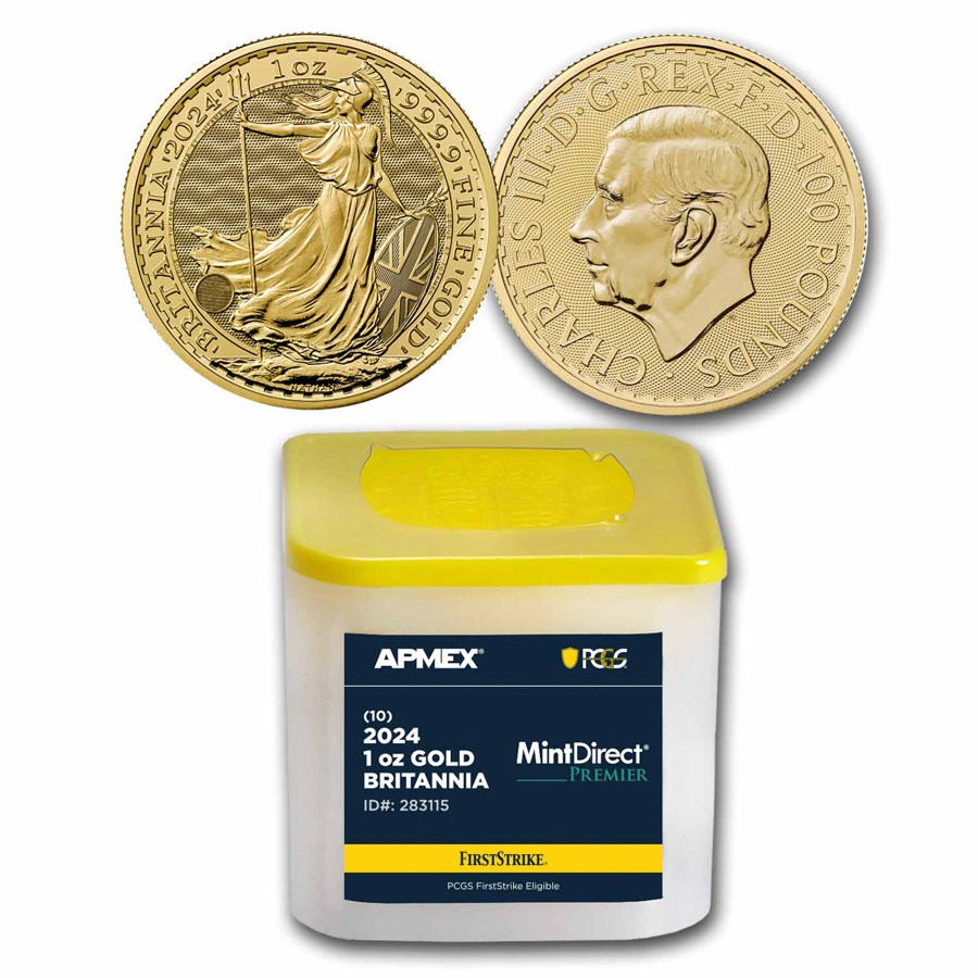 2024 GB 1oz Gold Britannia 10-Coin MD® Premier PCGS FS®(King)