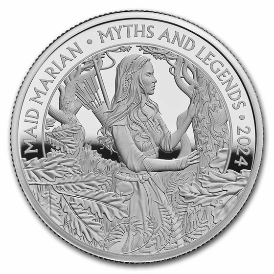 2024 GB 2 oz Silver Myths & Legends Maid Marian Prf (Box & COA) 2024 GB 2 oz Silver Myths & Legends Maid Marian Prf (Box & COA)