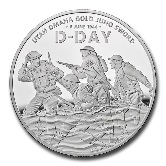 2024 GB 5 oz Silver £10 Proof 80th Anniversary D-Day 2024 GB 5 oz Silver £10 Proof 80th Anniversary D-Day