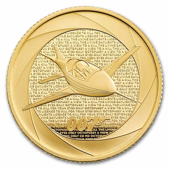2024 GB Bond Films of the 80s 1/4 oz Gold Prf Coin (Box & COA) 2024 GB Bond Films of the 80s 1/4 oz Gold Prf Coin (Box & COA)