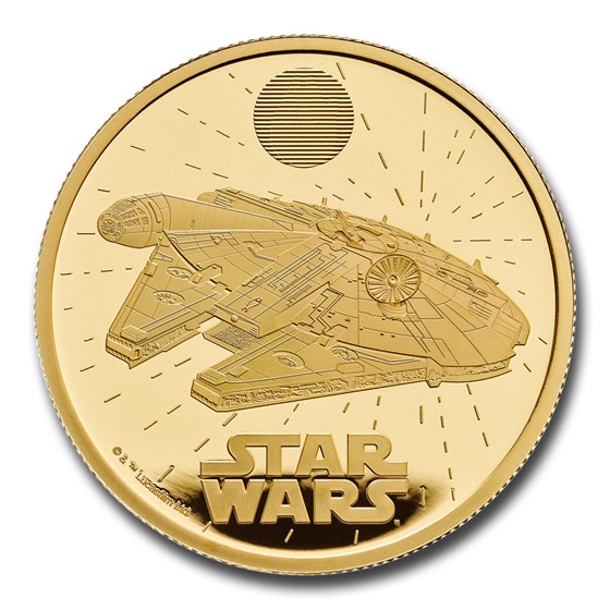 2024 GB Star Wars: Millennium Falcon 1 oz Gold £100 Prf Coin 2024 GB Star Wars: Millennium Falcon 1 oz Gold £100 Prf Coin