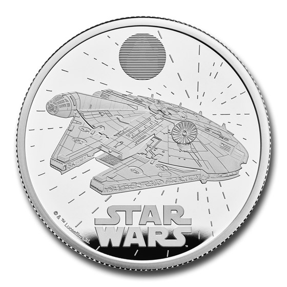 2024 GB Star Wars: Millennium Falcon 2 oz Silver Proof Coin 2024 GB Star Wars: Millennium Falcon 2 oz Silver Proof Coin