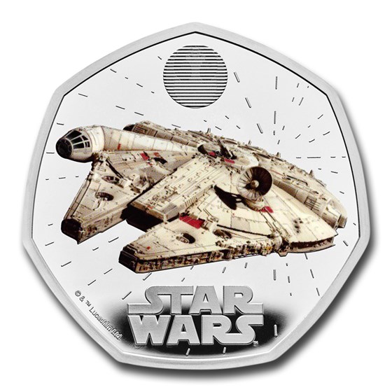 2024 GB Star Wars: Millennium Falcon 50 Pence Silver Proof Coin 2024 GB Star Wars: Millennium Falcon 50 Pence Silver Proof Coin