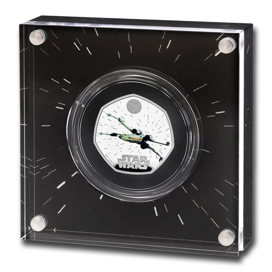 2024 GB Star Wars: X-Wing Silver 50 Pence Proof Color Coin 2024 GB Star Wars: X-Wing Silver 50 Pence Proof Color Coin