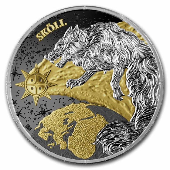 2024 Germania Ragnarok: Skoll & Hati Geminus 2x1 oz Silver BU 2024 Germania Ragnarok: Skoll & Hati Geminus 2x1 oz Silver BU