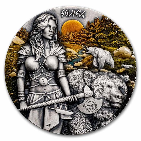 2024 Germania Valkyries: Solveig 2 oz Silver (Off-Quality) 2024 Germania Valkyries: Solveig 2 oz Silver (Off-Quality)