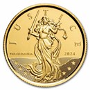2024 Gibraltar 1/10 oz Gold Lady Justice BU