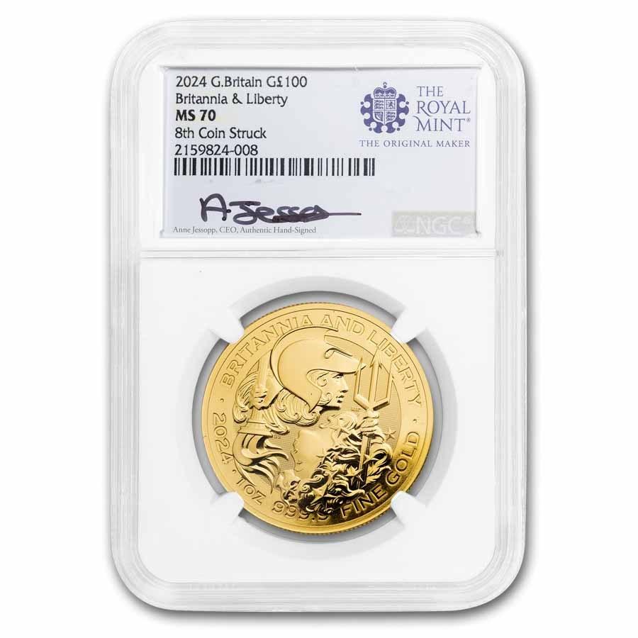 2024 Great Britain 1 oz Gold Britannia & Liberty MS-70 NGC