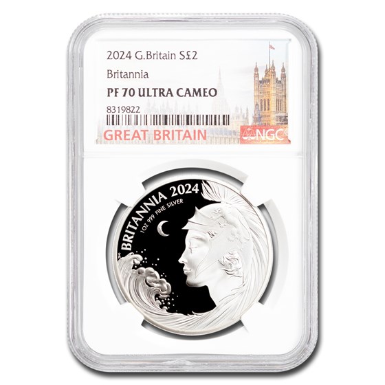 2024 Great Britain 1 oz Silver Britannia PF-70 NGC (King) 2024 Great Britain 1 oz Silver Britannia PF-70 NGC (King)