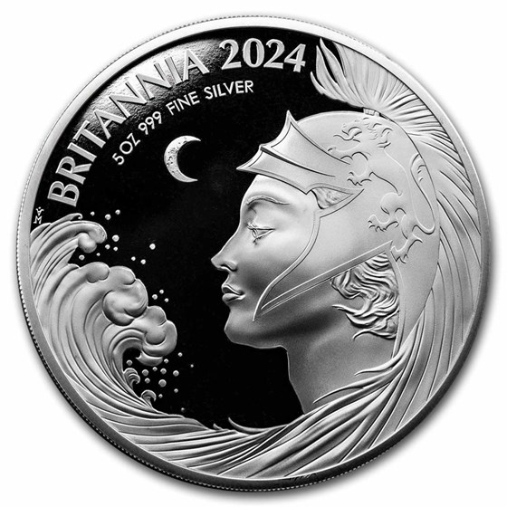 2024 Great Britain 5 oz Proof Silver Britannia (w/ Box & COA) 2024 Great Britain 5 oz Proof Silver Britannia (w/ Box & COA)