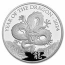 2024 Great Britain 5 oz Silver Year of the Dragon Prf (Box & COA)