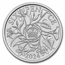 2024 Great Britain Silver Sixpence BU Coin (w/ Display Card)