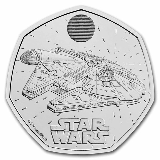 2024 Great Britain Star Wars: Millennium Falcon 50p BU Coin 2024 Great Britain Star Wars: Millennium Falcon 50p BU Coin