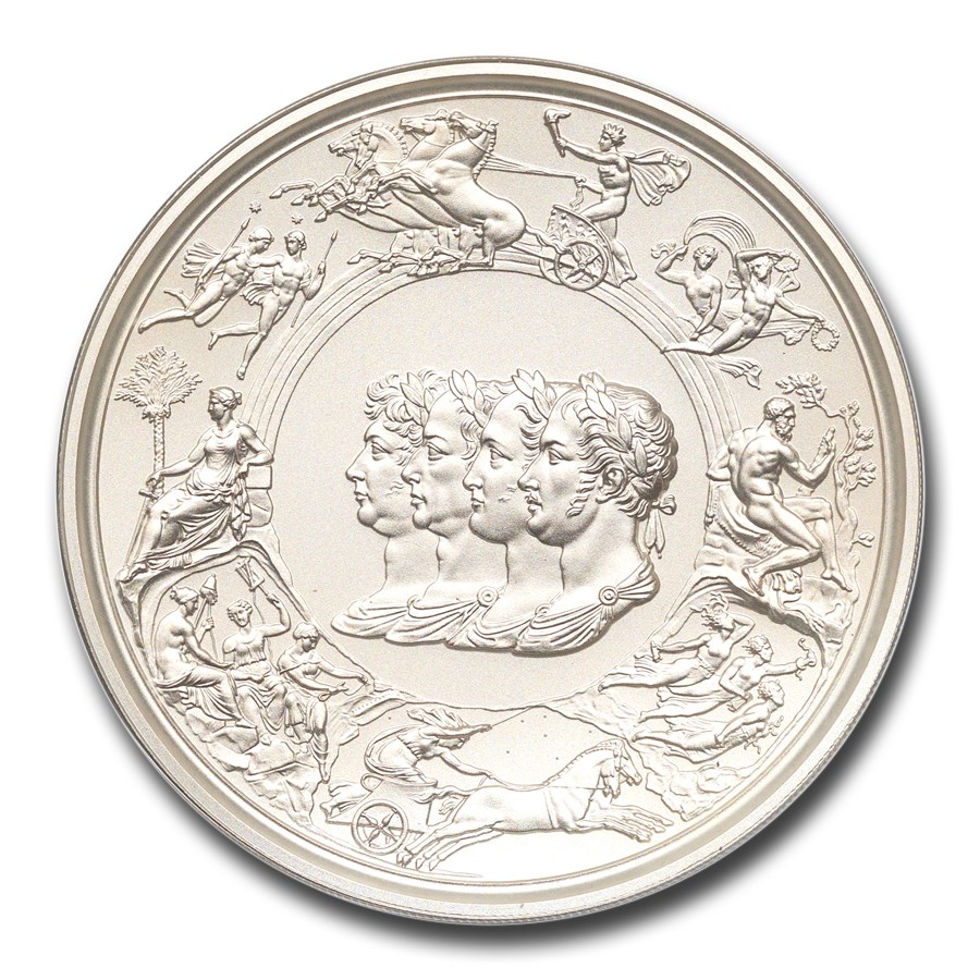 2024 Great Britain The Waterloo Medal 10 oz Silver Matte Proof