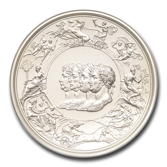 2024 Great Britain The Waterloo Medal 10 oz Silver Matte Proof 2024 Great Britain The Waterloo Medal 10 oz Silver Matte Proof