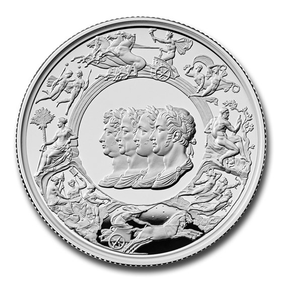 2024 Great Britain The Waterloo Medal 2 oz Silver Proof 2024 Great Britain The Waterloo Medal 2 oz Silver Proof
