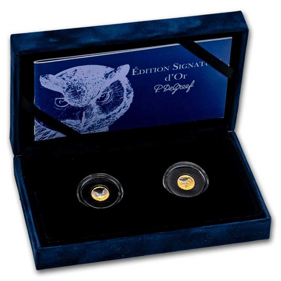 2024 Ivory Coast 2 gram Gold Edition Signature Owl 2-Coin Set 2024 Ivory Coast 2 gram Gold Edition Signature Owl 2-Coin Set