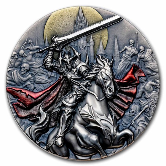 2024 Liberia 2 oz Silver Antique Darkness Rider (w/ Box and COA) 2024 Liberia 2 oz Silver Antique Darkness Rider (w/ Box and COA)