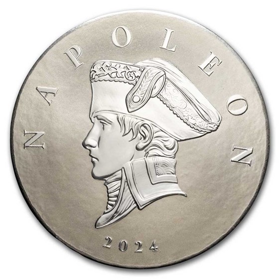 2024 Liberia 5 oz Silver 100 Dollars Napoleon Prooflike