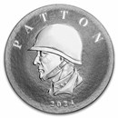 2024 Liberia 5 oz Silver 100 Dollars Patton Prooflike