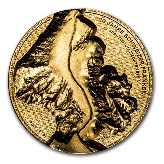 2024 Liechtenstein 1 oz Proof Gold 100 Years Swiss Franc 2024 Liechtenstein 1 oz Proof Gold 100 Years Swiss Franc